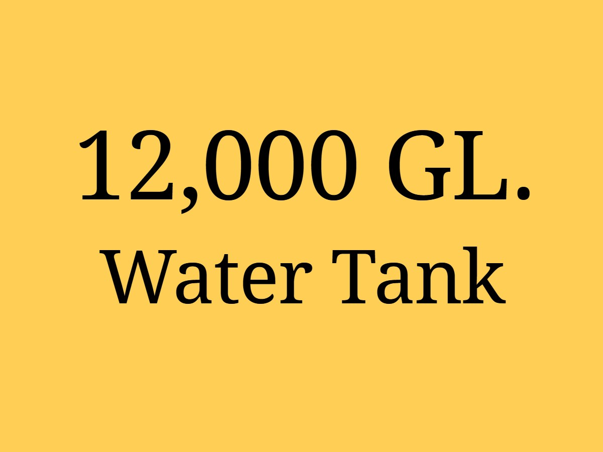 12000 gallon water storage tank
