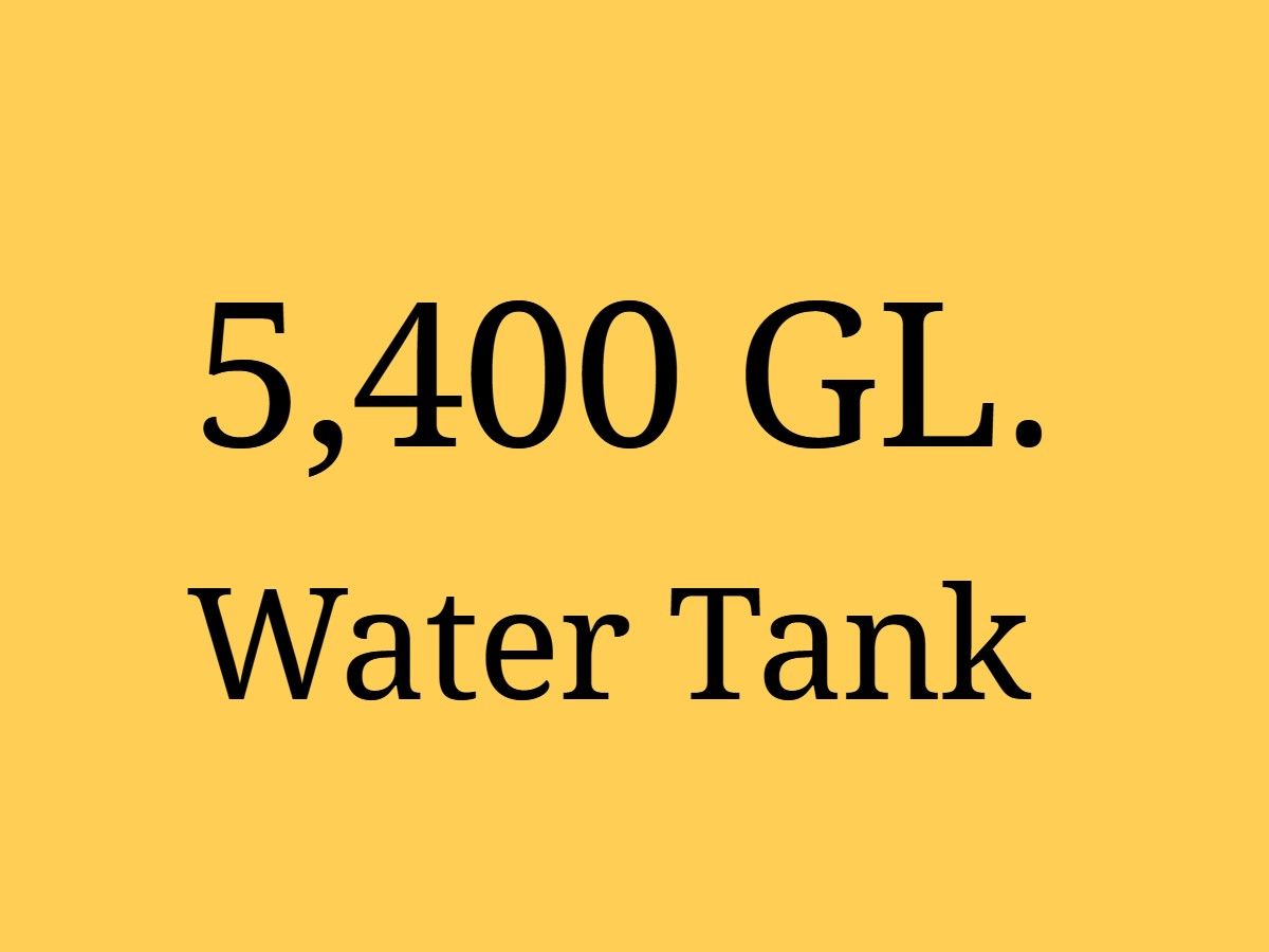 5400 gallon water tank