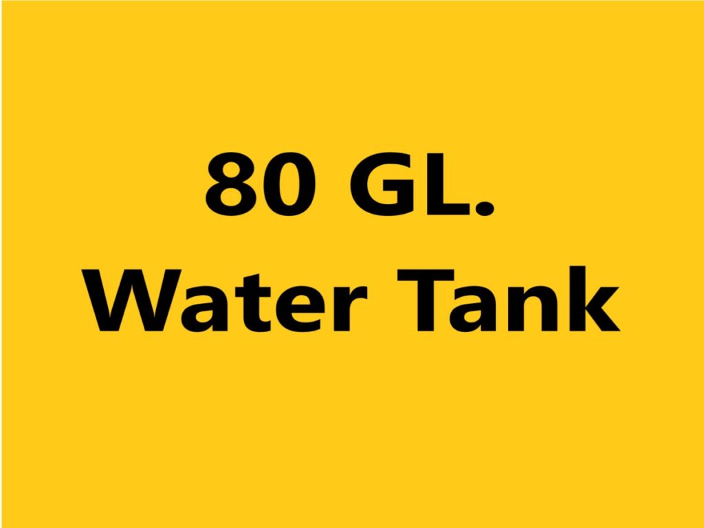 80 gallon plastic water tank